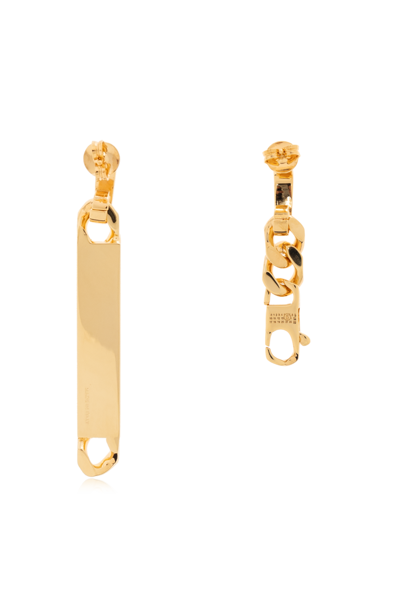 Gold Brass earrings MM6 Maison Margiela - Vitkac AS